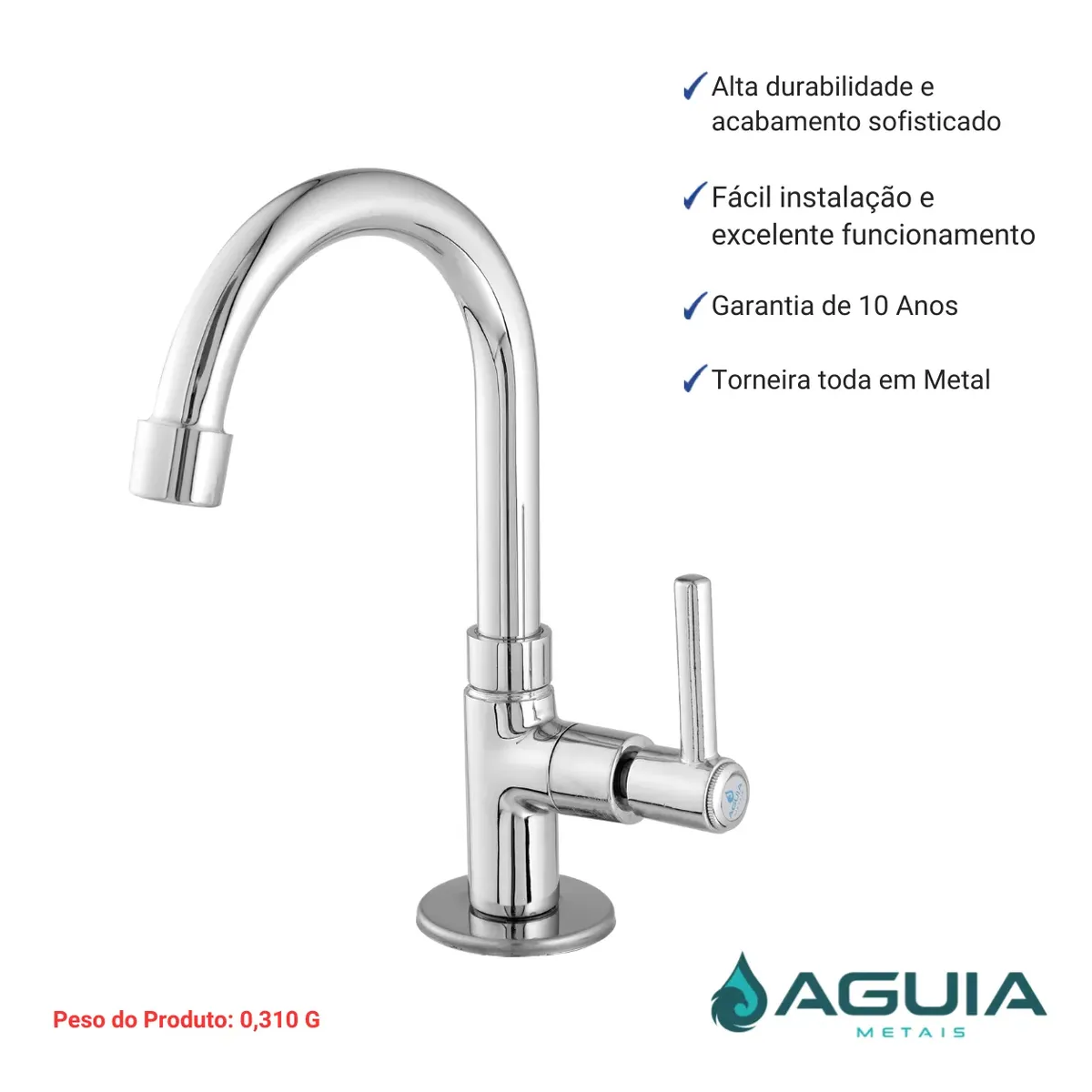 Torneira Classic Giratoria Aguia Metais 1198 C34